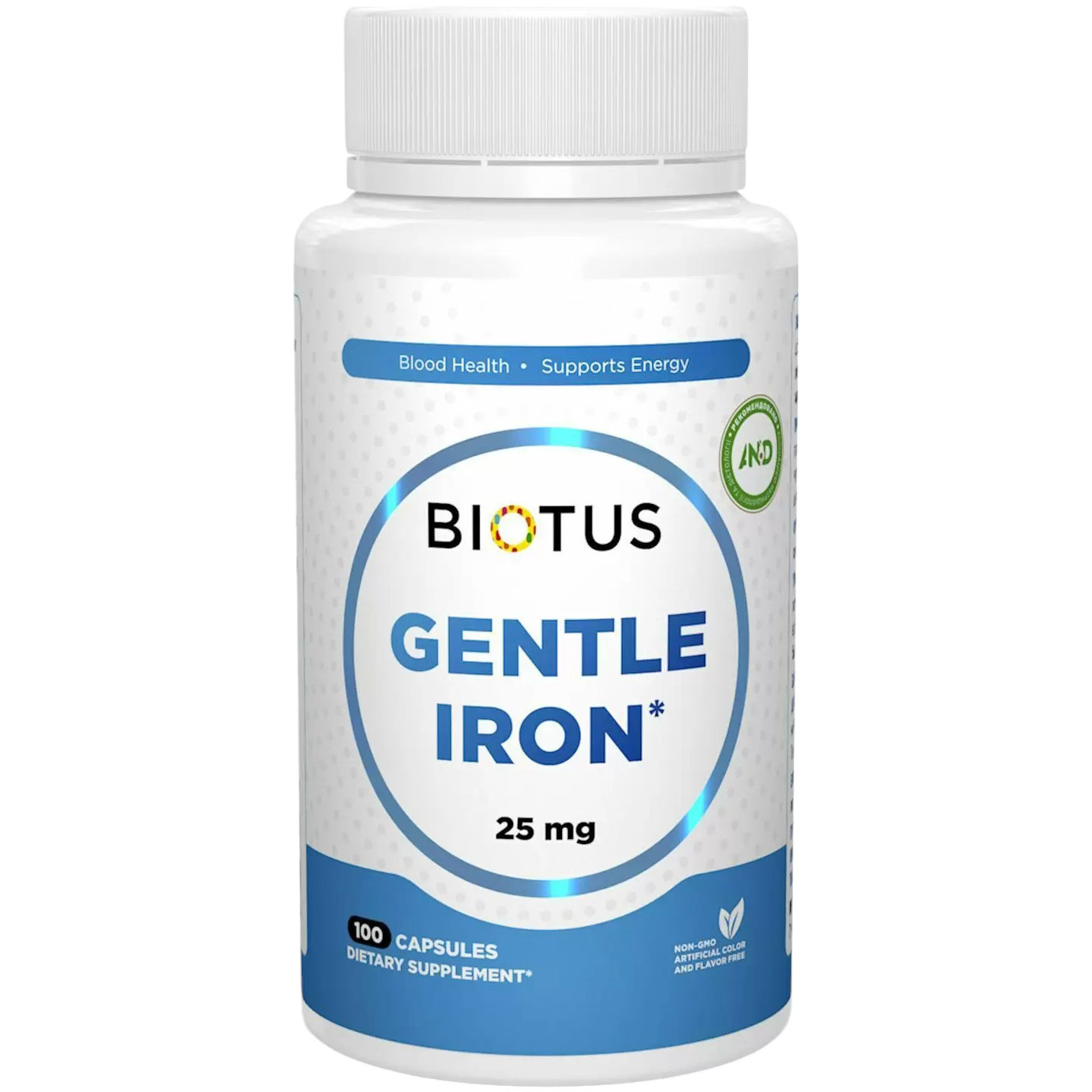 Залізо Biotus Gentle Iron 25 мг 100 капсул - фото 1