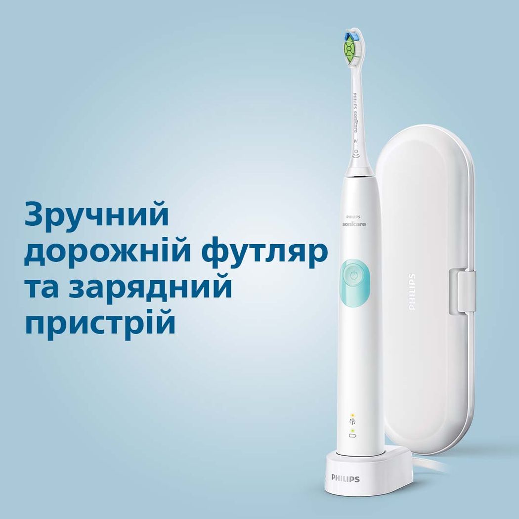 Электрическая зубная щетка Philips Sonicare ProtectiveClean 4300 белая (HX6807/28) - фото 6