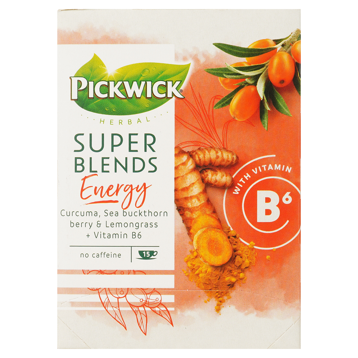 Чай трав'яний Pickwick Вітамінний, лемонграс, 22.5 г (15 шт. х 1.5 г) (907489) - фото 1