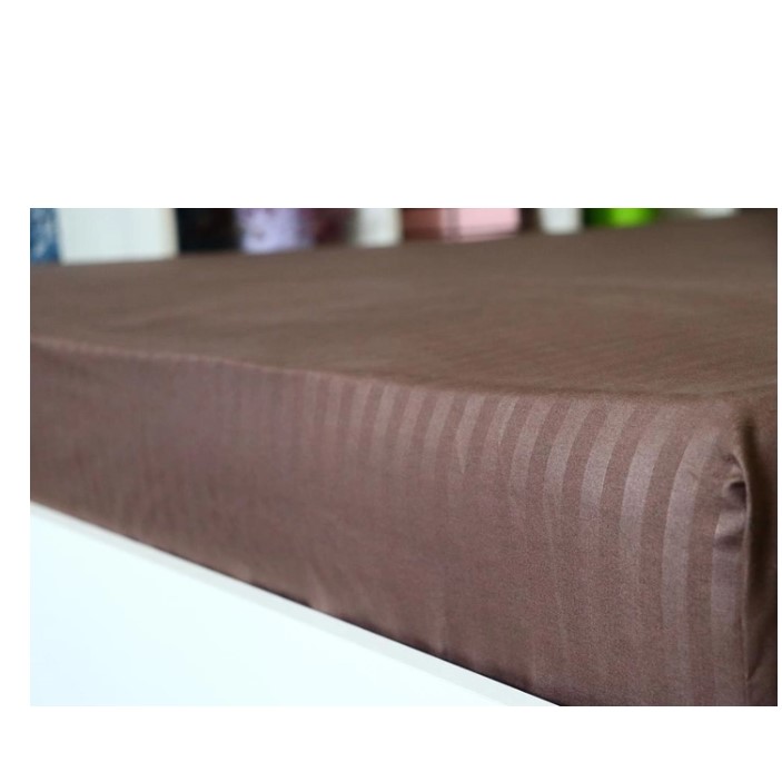 Простыня на резинке LightHouse Mf Stripe Brown, 200х160+25 см, коричневая (604804) - фото 4
