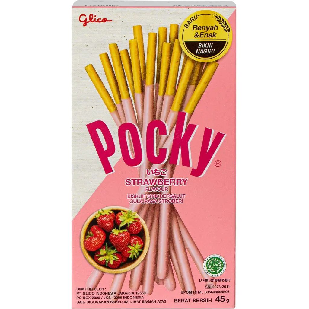 Палички Pocky Strawberry Flavour солодкі 45 г (12694) - фото 1