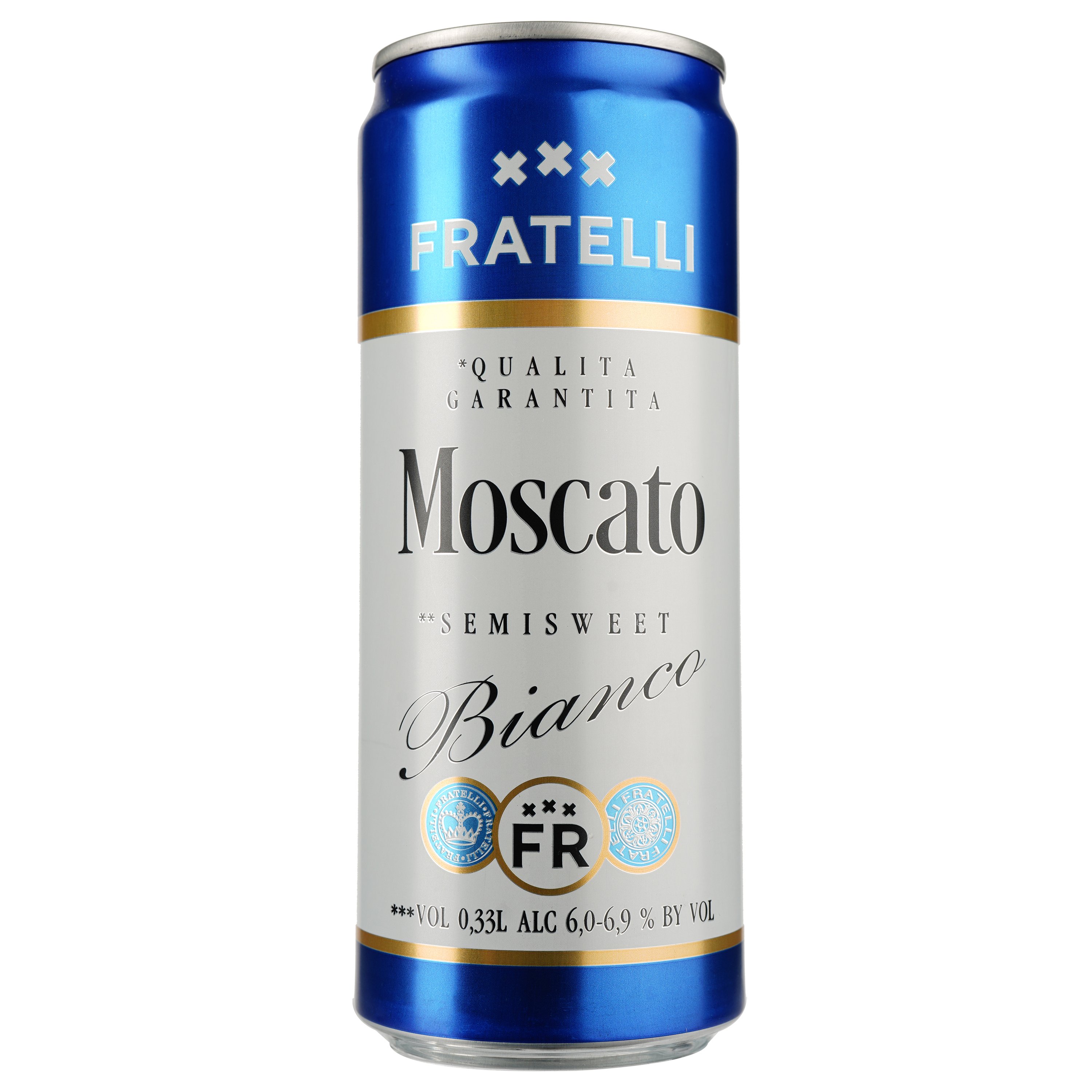 Напиток винный Fratelli Moscato Bianco, 12,5%, ж/б, 0,33 л (828587) - фото 1