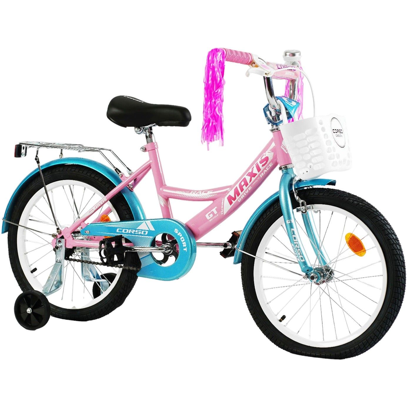 Велосипед 2-х колесный Corso Maxis 18 дюймов розовый 283796 - фото 1