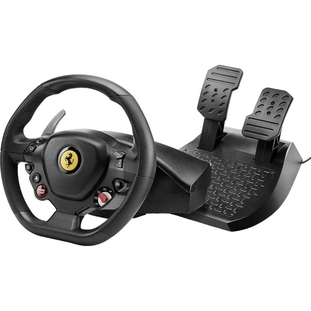 Кермо гоночне ігрове Thrustmaster T80 Ferrari 488 PC/PS4 вібраційне з педалями - фото 1