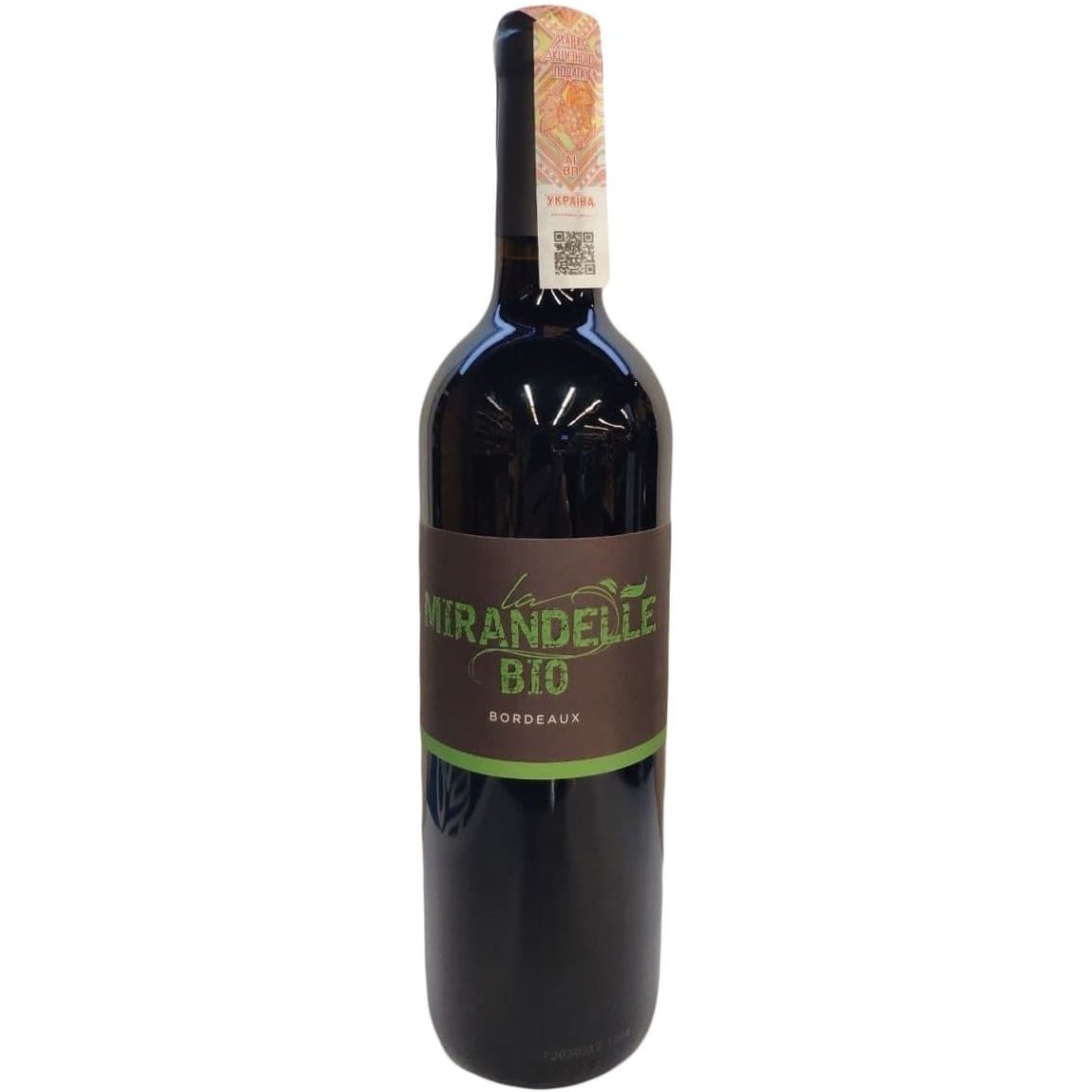 Вино Premium Vins Sourcing La Mirandelle BIO Bordeaux, красное, сухое, 13%, 0,75 л - фото 1
