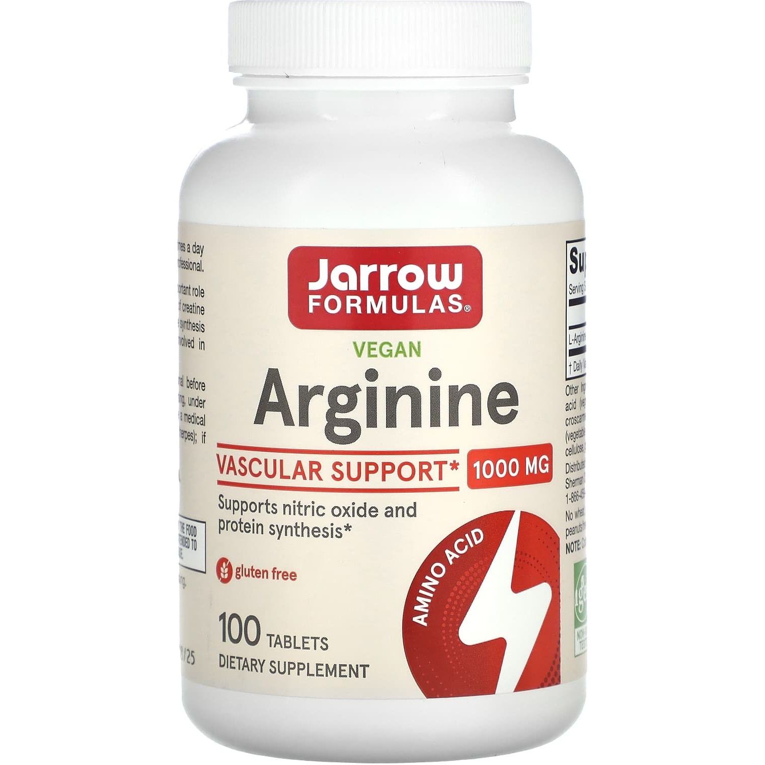 L-Аргинин Jarrow Formulas Arginine 1000 мг 100 таблеток - фото 1