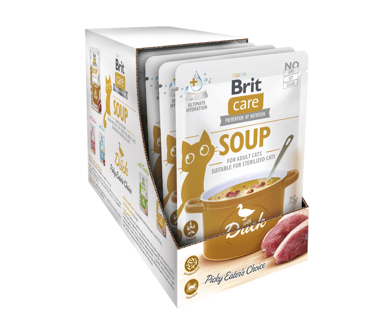 Вологий корм для котів Brit Care Soup з качкою 75 г - фото 2