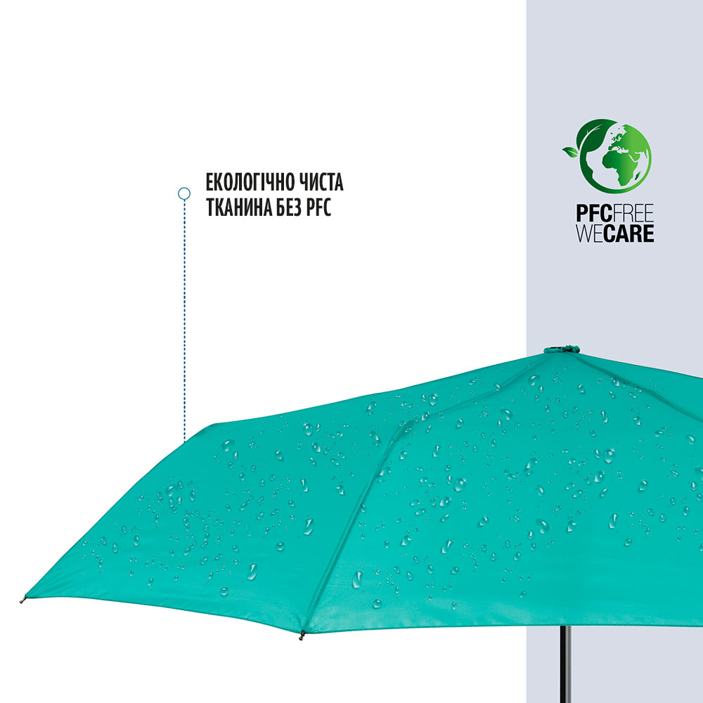 Зонтик Perletti Ombrelli складной механический зеленый (96005-08) - фото 4