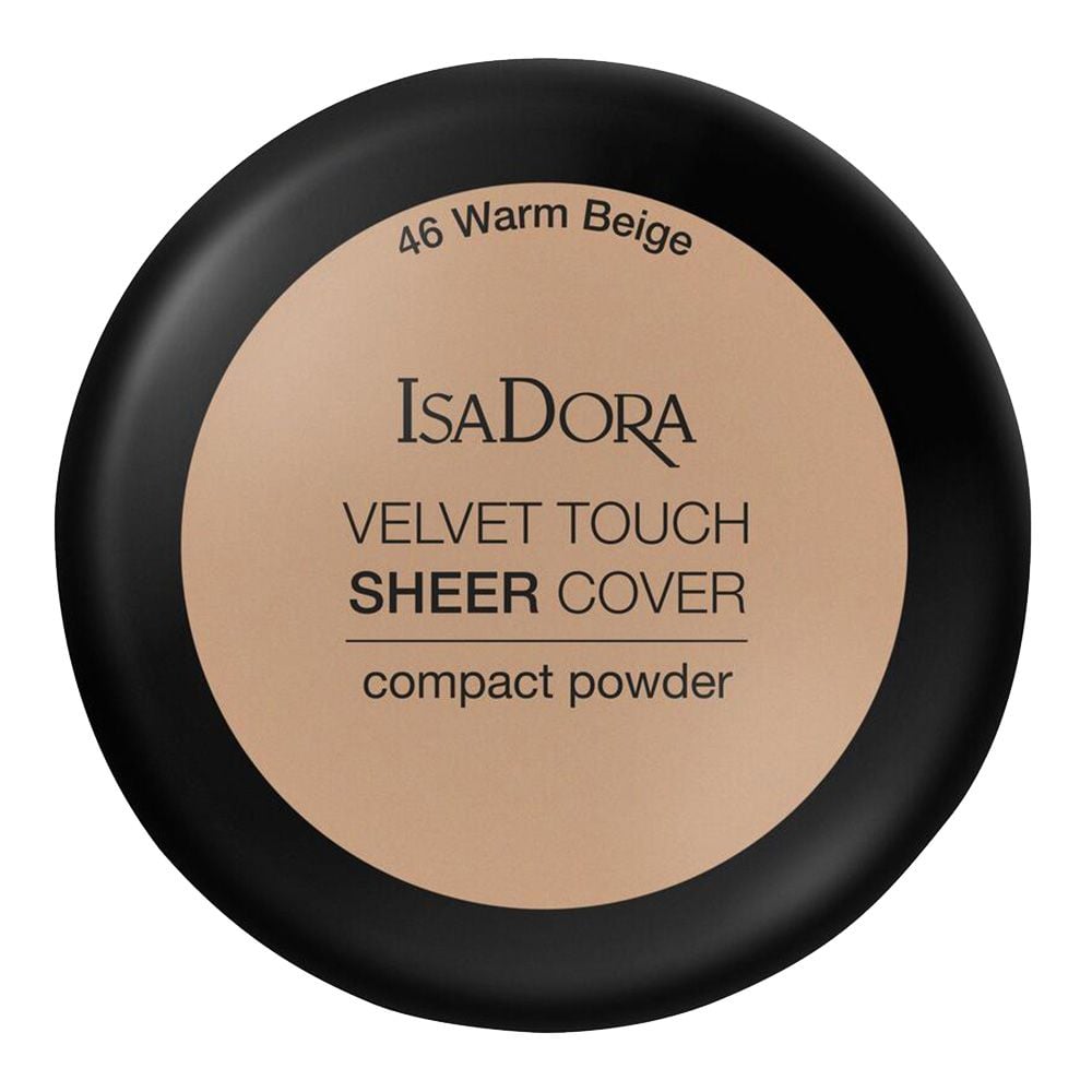 Компактна пудра для обличчя IsaDora Velvet Touch Sheer Cover Compact Powder, відтінок 46 (Warm Beige), вага 10 г (551377) - фото 2