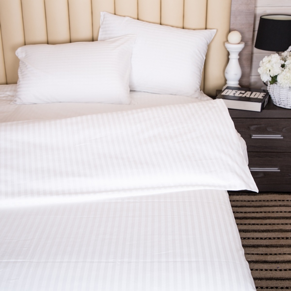 Комплект постельного белья Ecotton, страйп-сатин, двуспальный, 210х175 см (02481) - фото 1