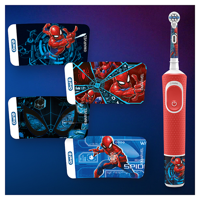 Електрична зубна щітка Oral-B Kids Spiderman D100.413.2K - фото 7
