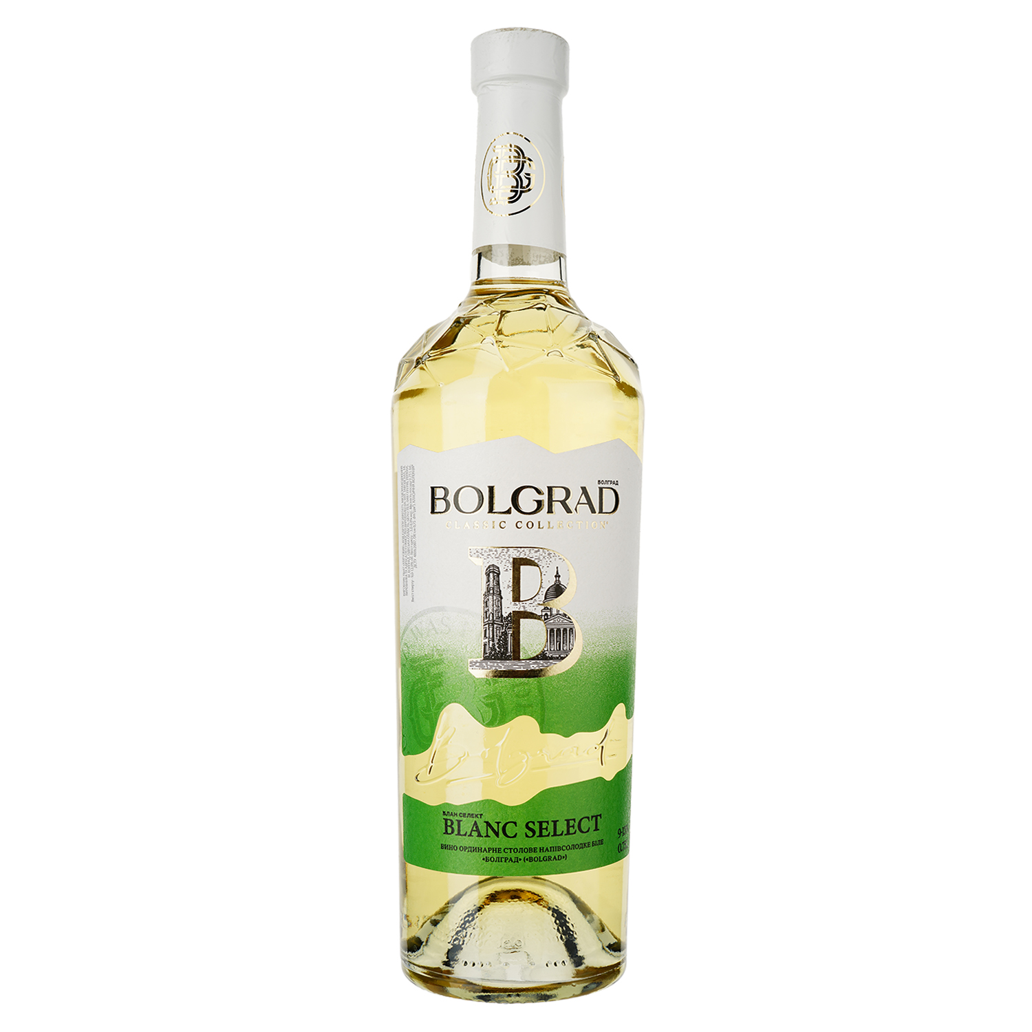 Вино Bolgrad Блан Select, біле, напівсолодке, 9-13%, 0,75 л (556646) - фото 1