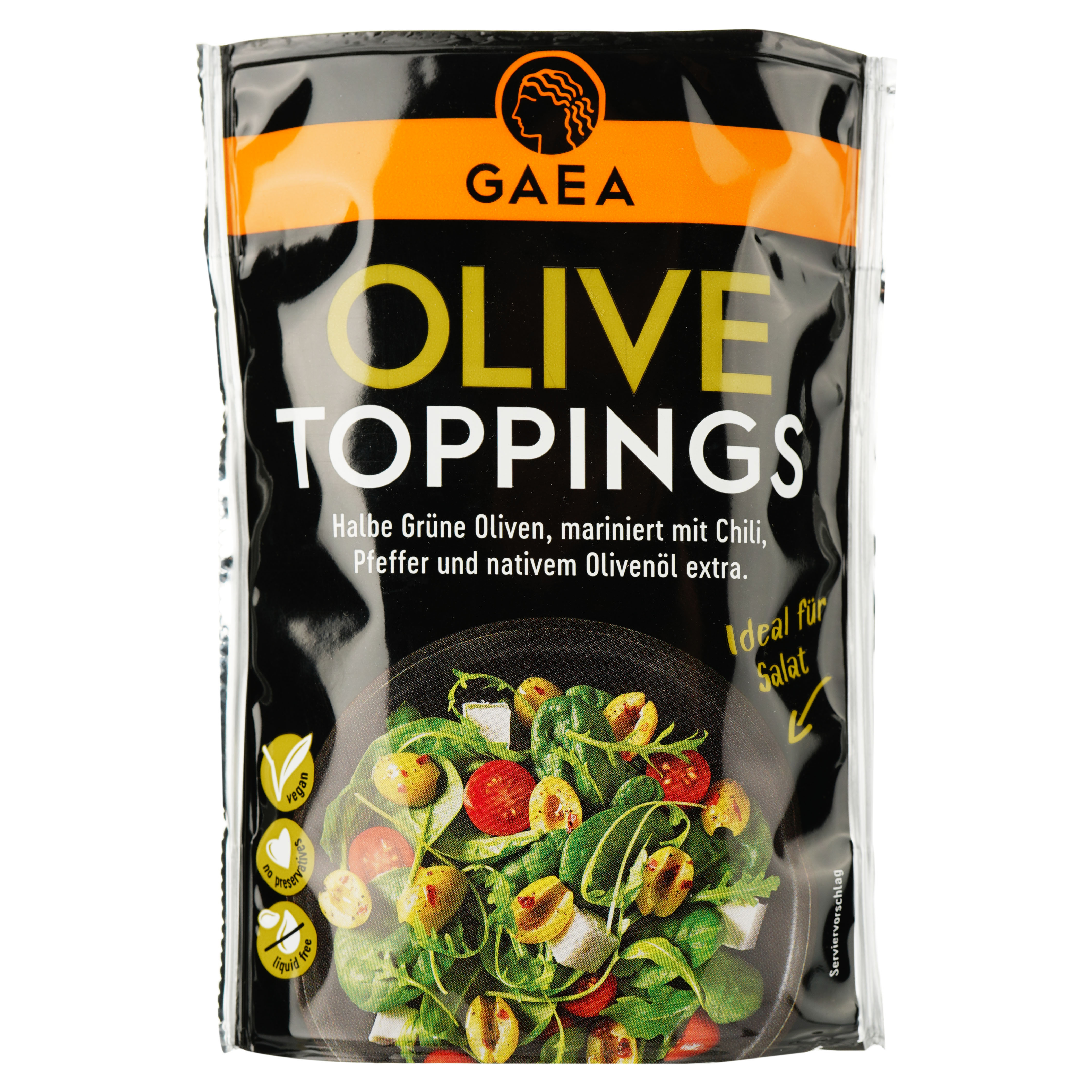 Оливки зелені Gaea Olive Toppings для салату 60 г (891165) - фото 1