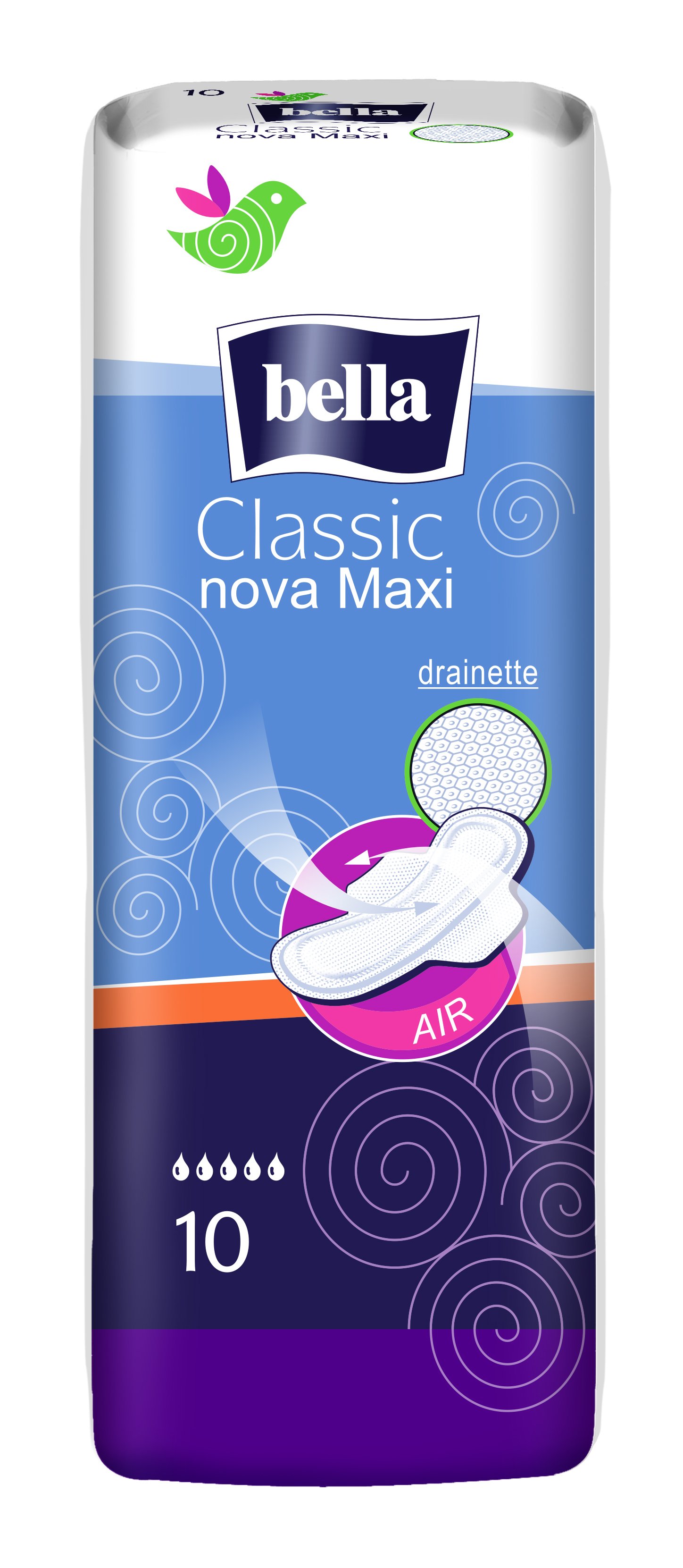 Гигиенические прокладки Bella Classic Nova Maxi, 10 шт (BE-012-MW10-039) - фото 1