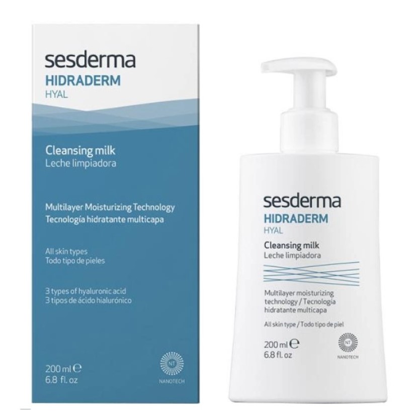 Очищуюче молочко для обличчя Sesderma Laboratories Hidraderm Hyal Cleansing Milk Leche Limpiadora, 200 мл - фото 1