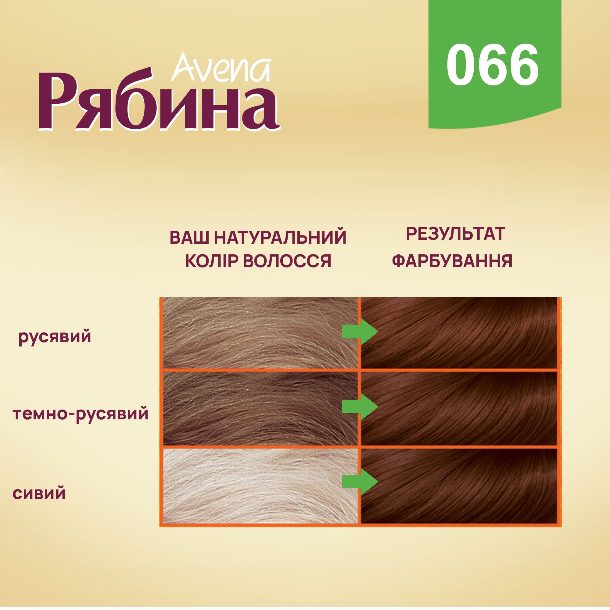 Крем-фарба для волосся Acme Color Рябина Avena, відтінок 066 (Золотистий мускат), 138 мл - фото 2
