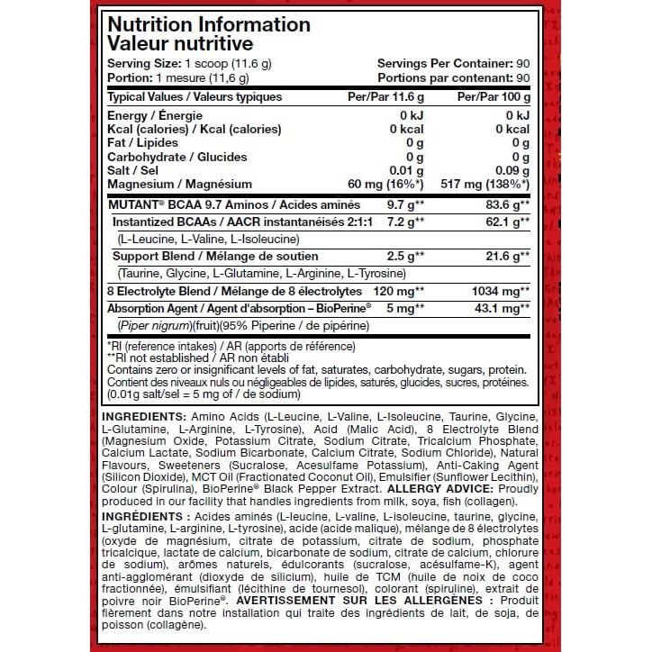 Аминокислота Mutant BCAA 9.7 Тропический манго 1090 г - фото 2