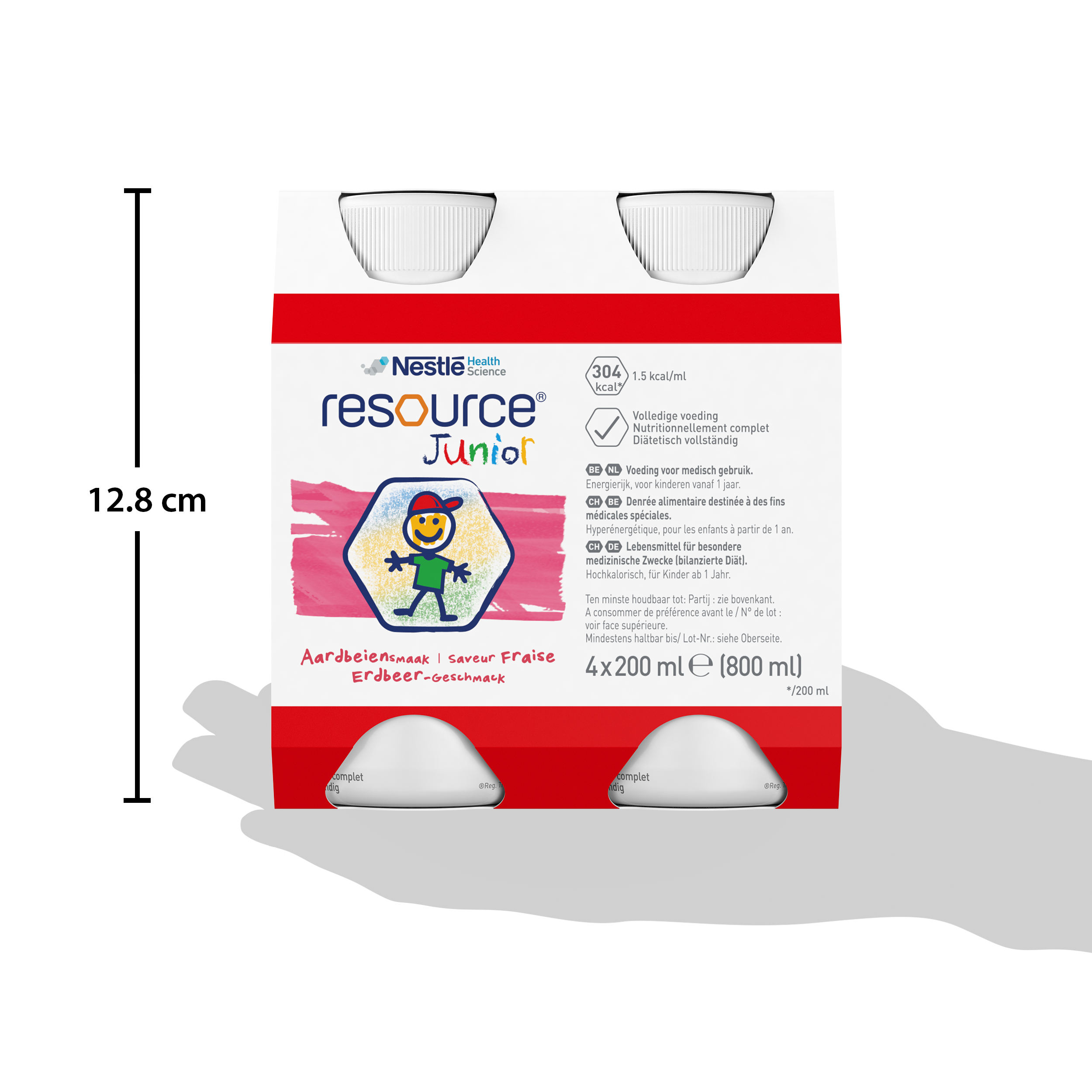 Готова молочна суміш Nestle Resource Junior, зі смаком полуниці, 800 мл (4 шт по 200 мл) - фото 6