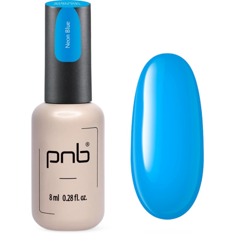 Гель PNB UV/LED Strong Iron Gel Neon Blue 8 мл - фото 1