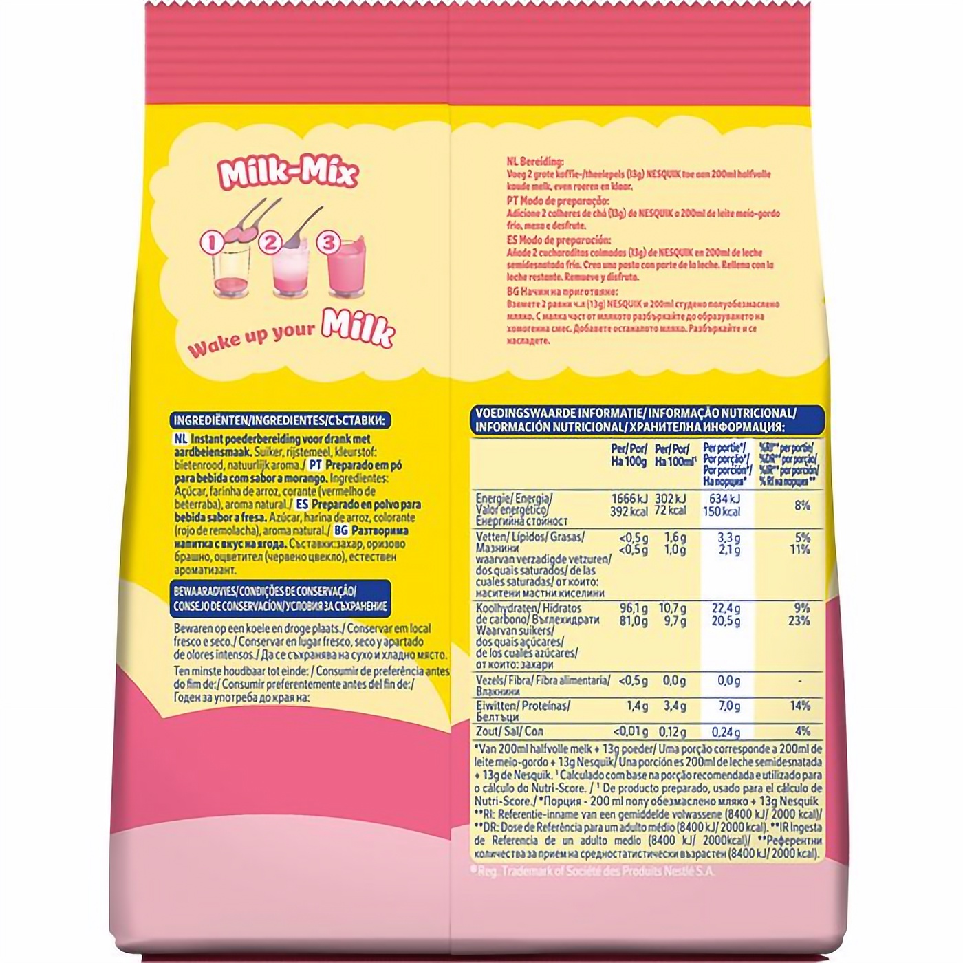 Смесь для приготовления напитка Nesquik Milk-Mix со вкусом клубники 350 г - фото 3