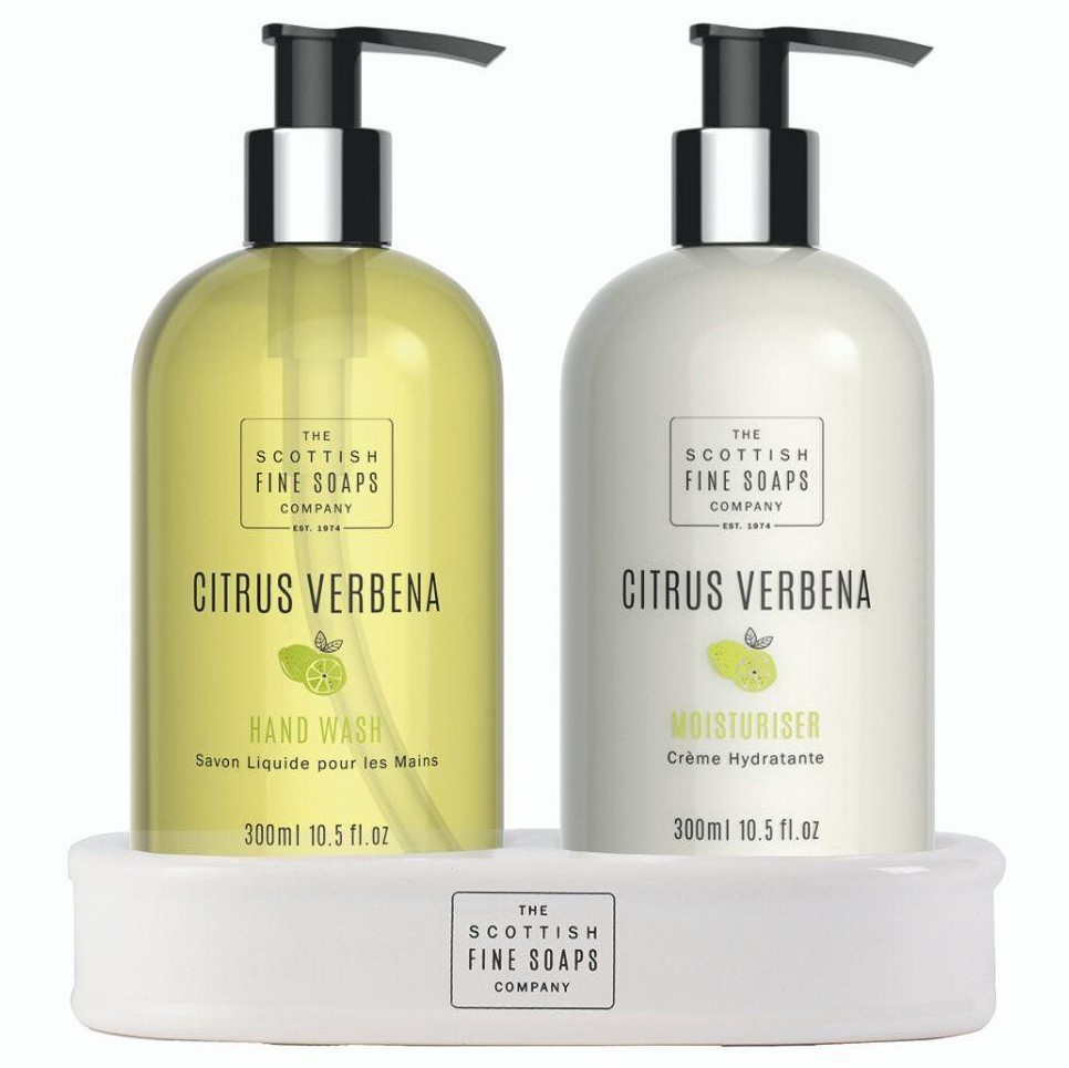 Подарунковий набір Scottish Fine Soaps Citrus Verbena Лимонна вербена: Рідке мило, 300 мл + Крем для тіла, 300 мл (120077) - фото 1