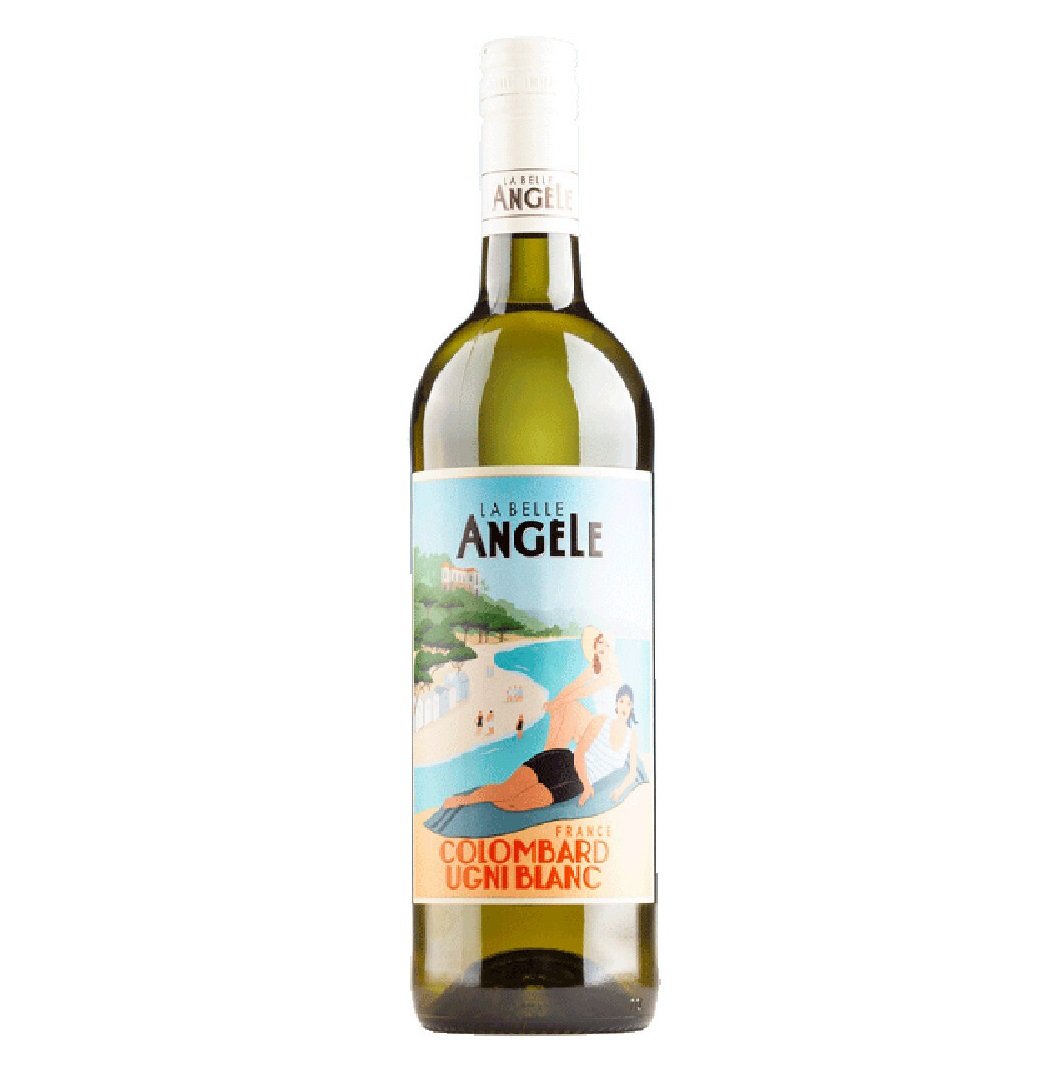Вино Badet Clement La Belle Angele Ugni Blan - Colombard, белое, сухое, 11,5%, 0,75 л (8000019948667) - фото 1