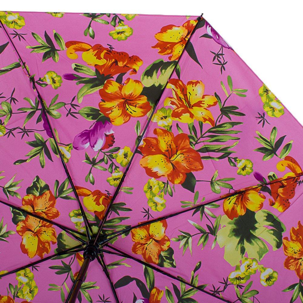 Женский складной зонтик полуавтомат Happy Rain 95 см розовый - фото 3