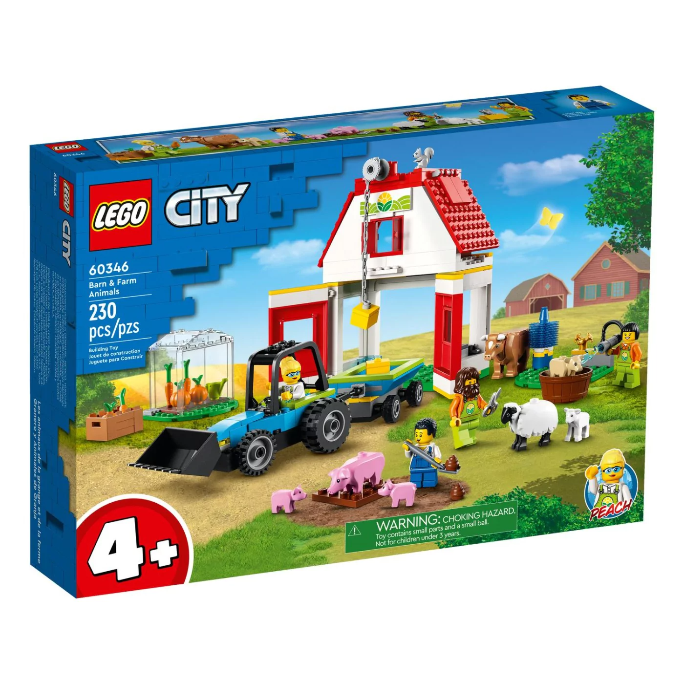 Конструктор LEGO City Животные на ферме и в хлеву, 230 деталей (60346) - фото 2