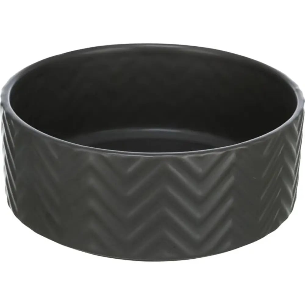 Фото - Прочая кухонная посуда Trixie Миска для собак , керамічна, 900 мл, d16 см, чорний  (25021)
