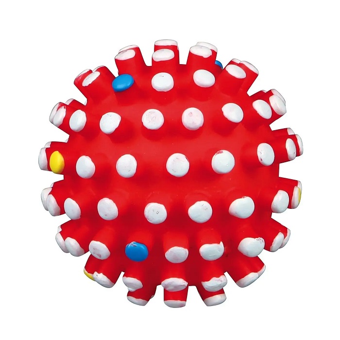 Игрушка для собак Trixie Мяч игольчатый с пищалкой, d 12-13 см, в ассортименте (3421) - фото 1