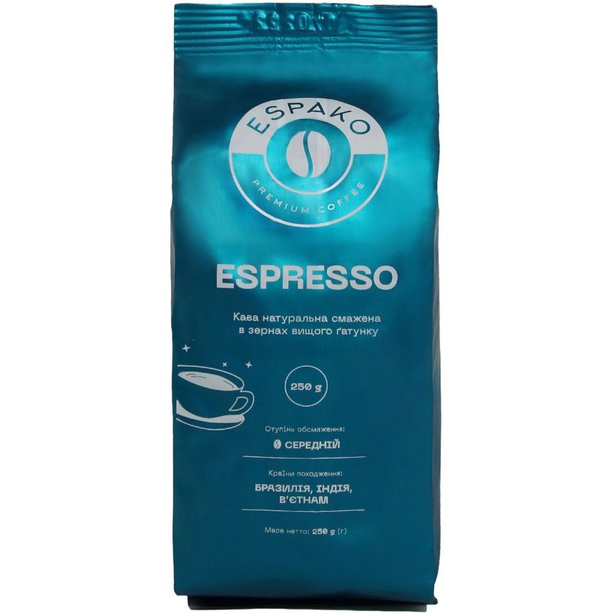 Кава в зернах Еспако Espresso 250 г - фото 1