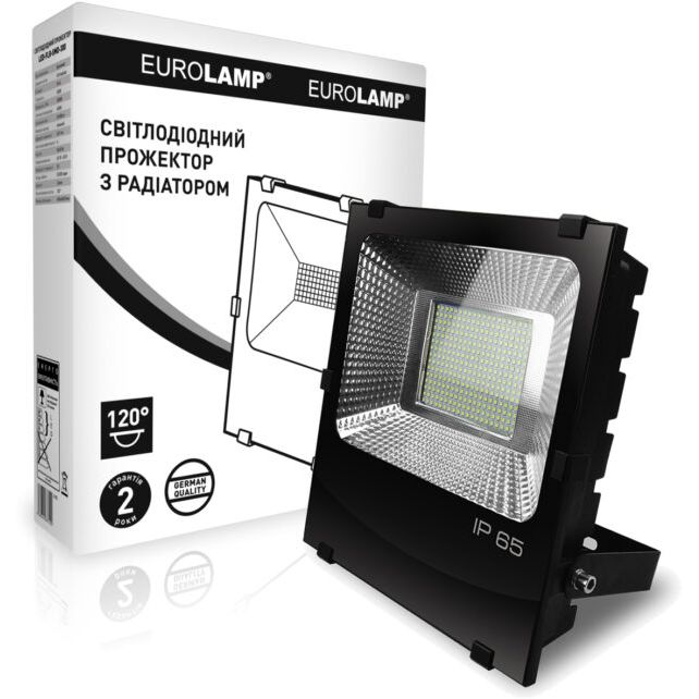 Прожектор Eurolamp Euroelectric LED з радіатором чорний (LED-FLR-SMD-200) - фото 2