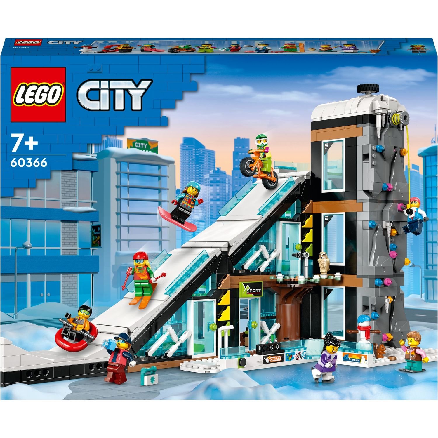 Конструктор LEGO City Горнолыжный и скалолазный центр, 1045 деталей (60366) - фото 2