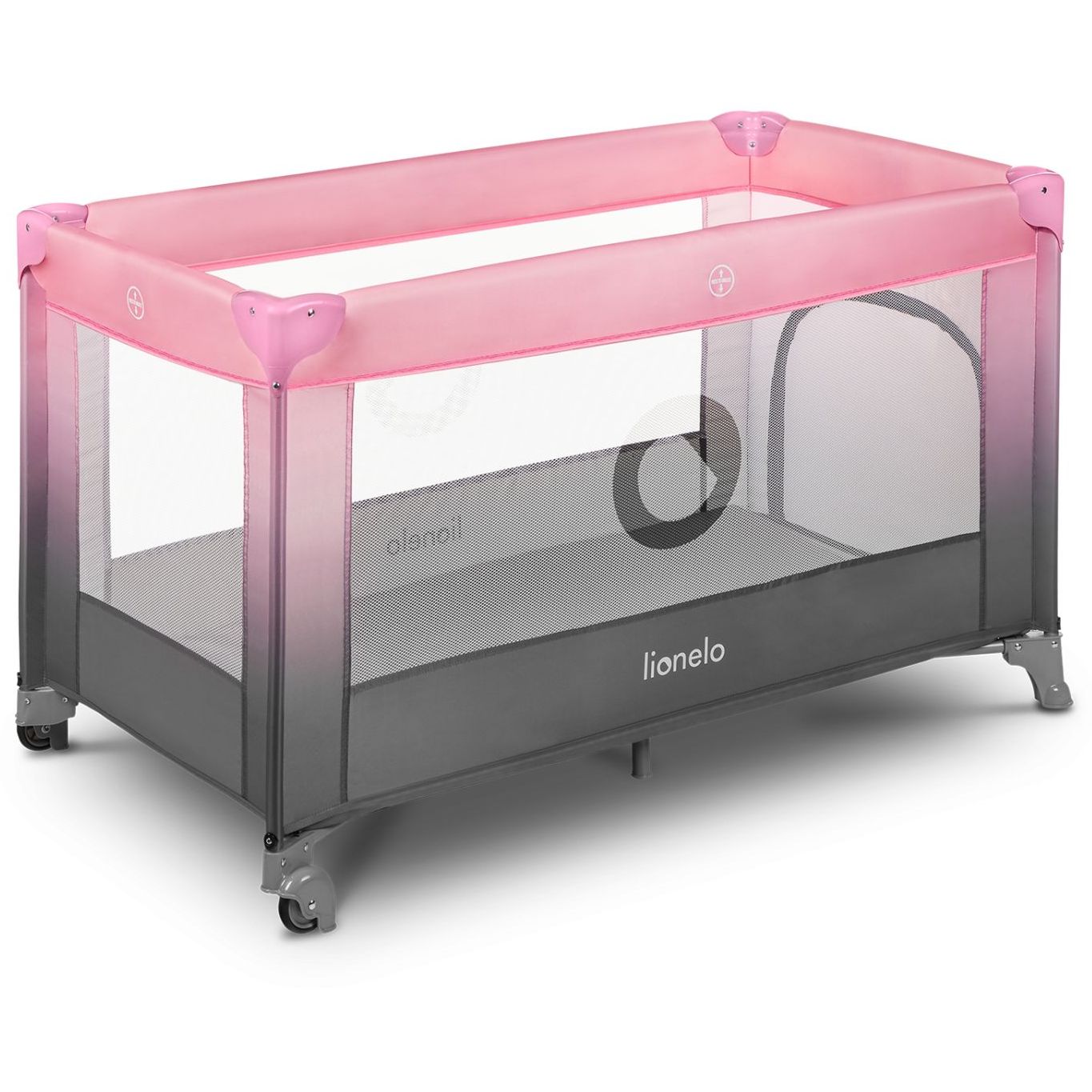 Манеж-кроватка Lionelo Stefi Pink Ombre, розово-серый (LO-STEFI PINK OMBRE) - фото 3