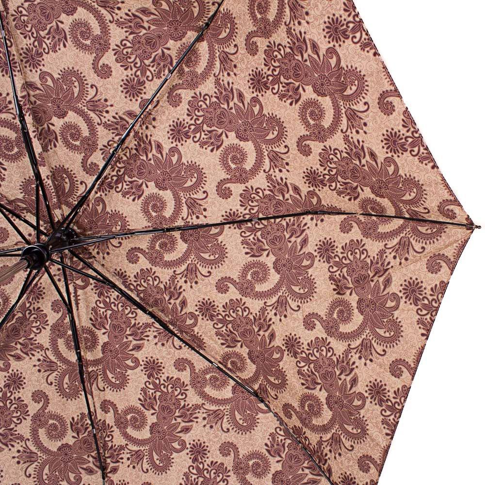 Женский складной зонтик полуавтомат Airton бежевый - фото 3