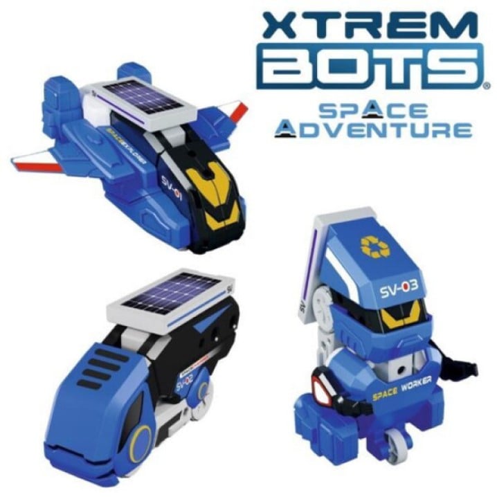 Игровой набор-конструктор Blue Rocket Xtrem Bots Stem Космические приключения 3 в 1 с солнечной панелью (XT1803088) - фото 2
