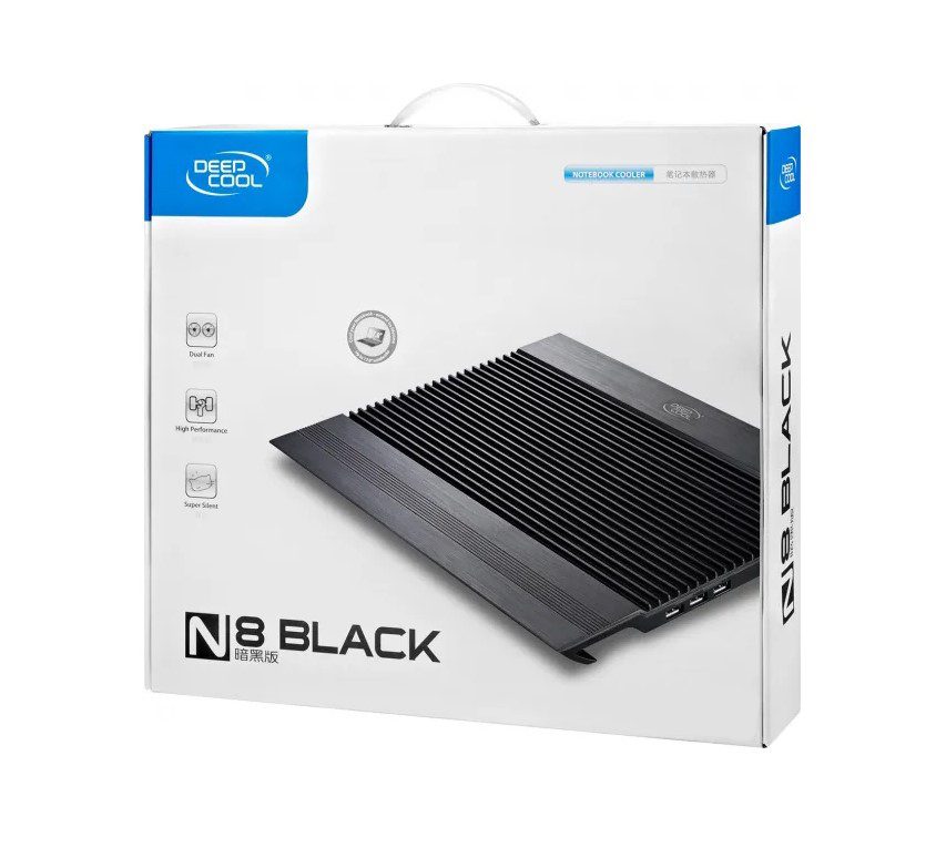 Охолоджувальна підставка для ноутбука DeepCool Aluminum N-8 Black 15-17.3 дюймів  - фото 8