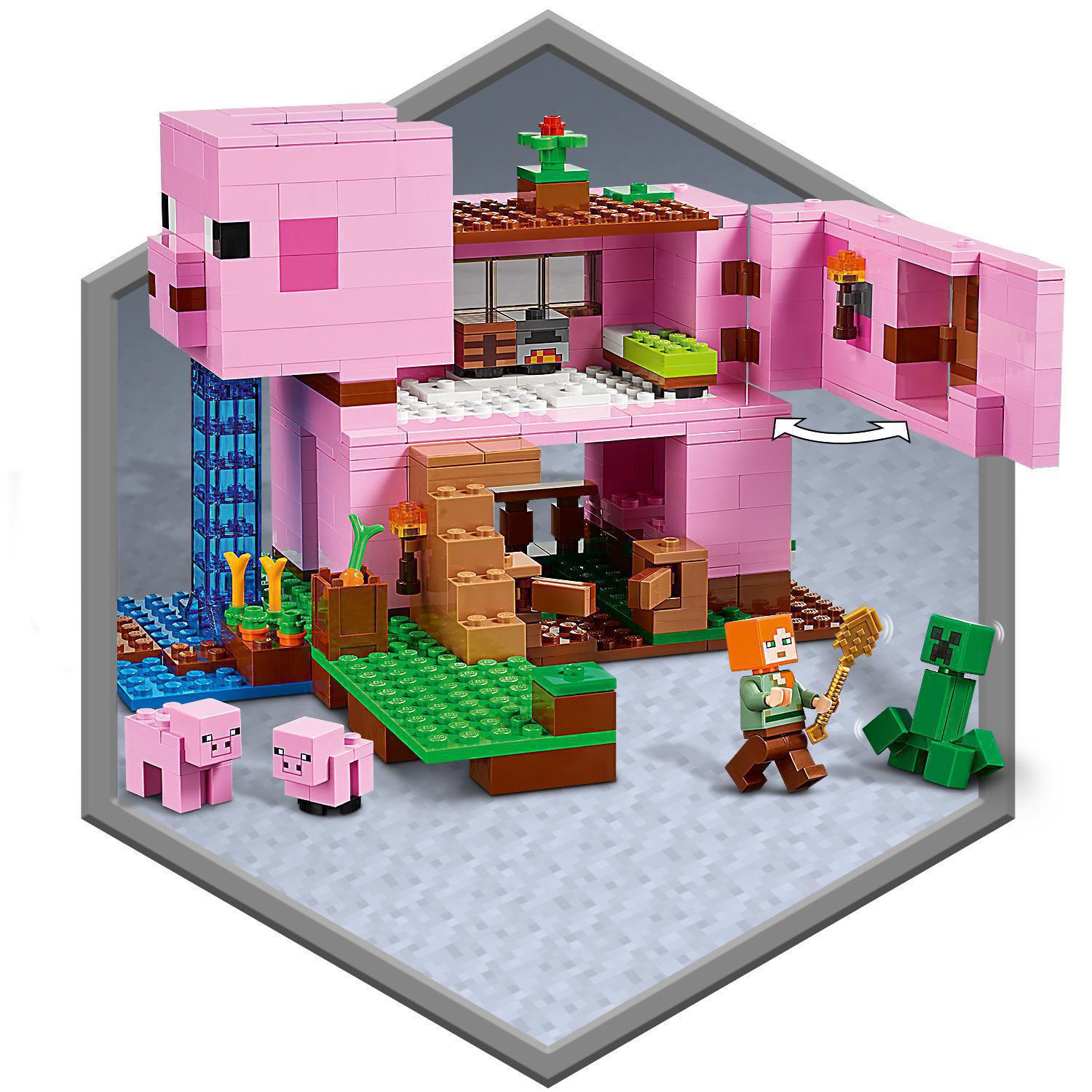 Конструктор LEGO Minecraft Будинок-свиня, 490 деталей (21170) - фото 10