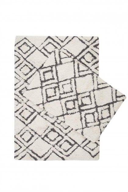 Набір килимків Irya Cava gri, 90х60 см та 60х40 см, сірий (svt-2000022296700) - фото 1