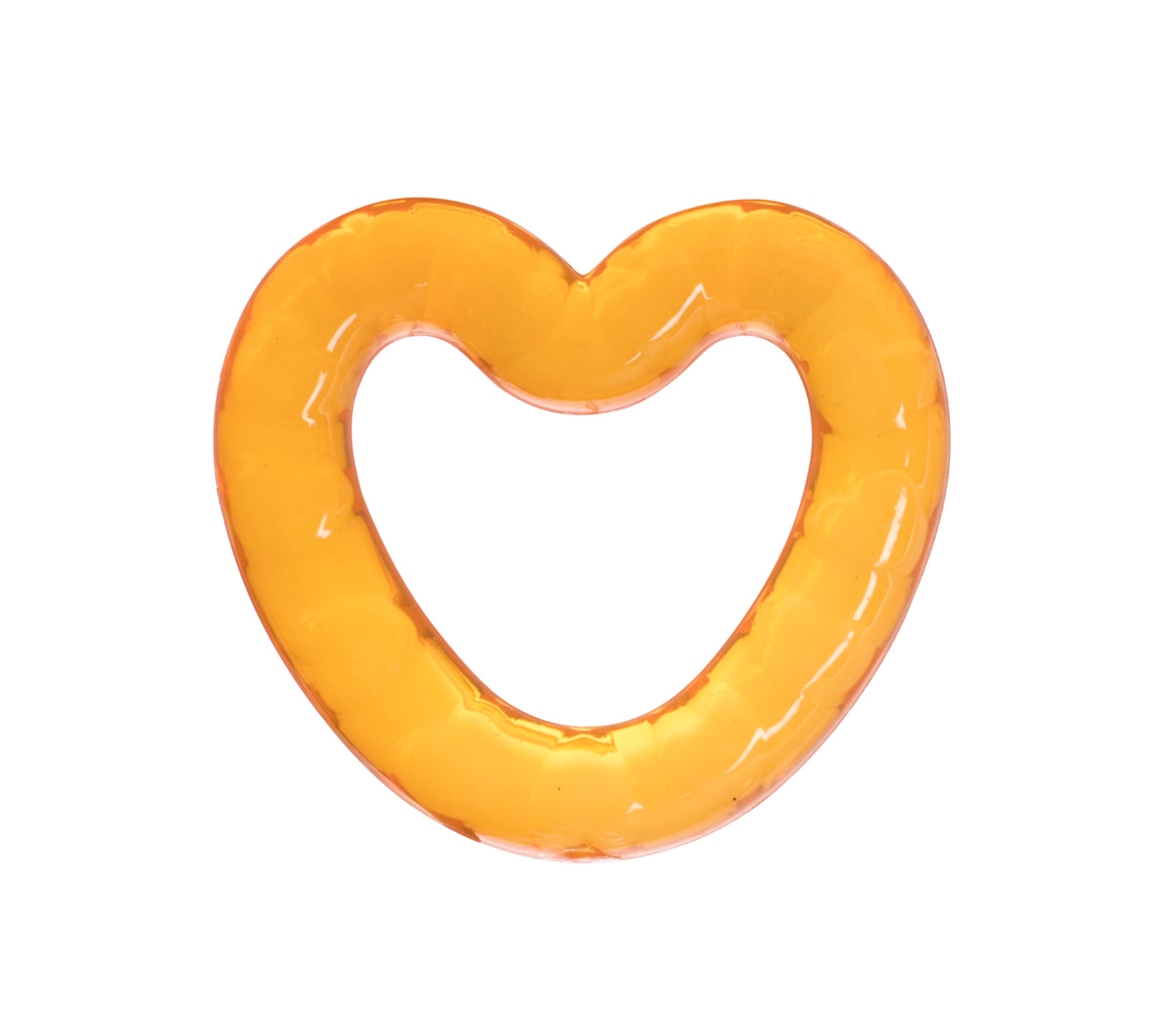 Прорезыватель с водой Baby Team Сердечко, оранжевый (4005 оранж,сердечко) - фото 1