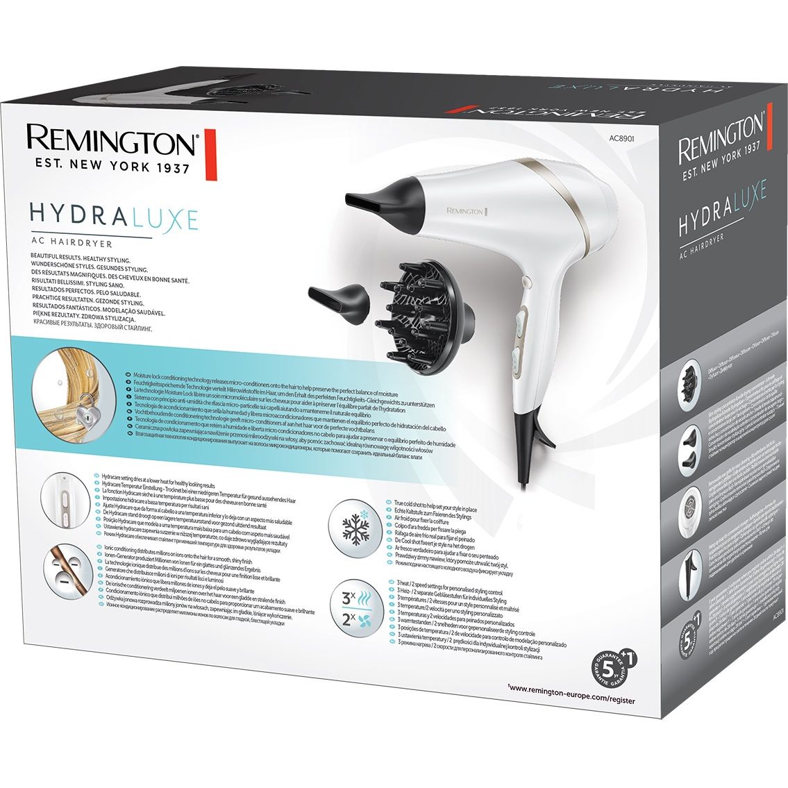 Фен Remington HydraLuxe AC8901 білий - фото 5