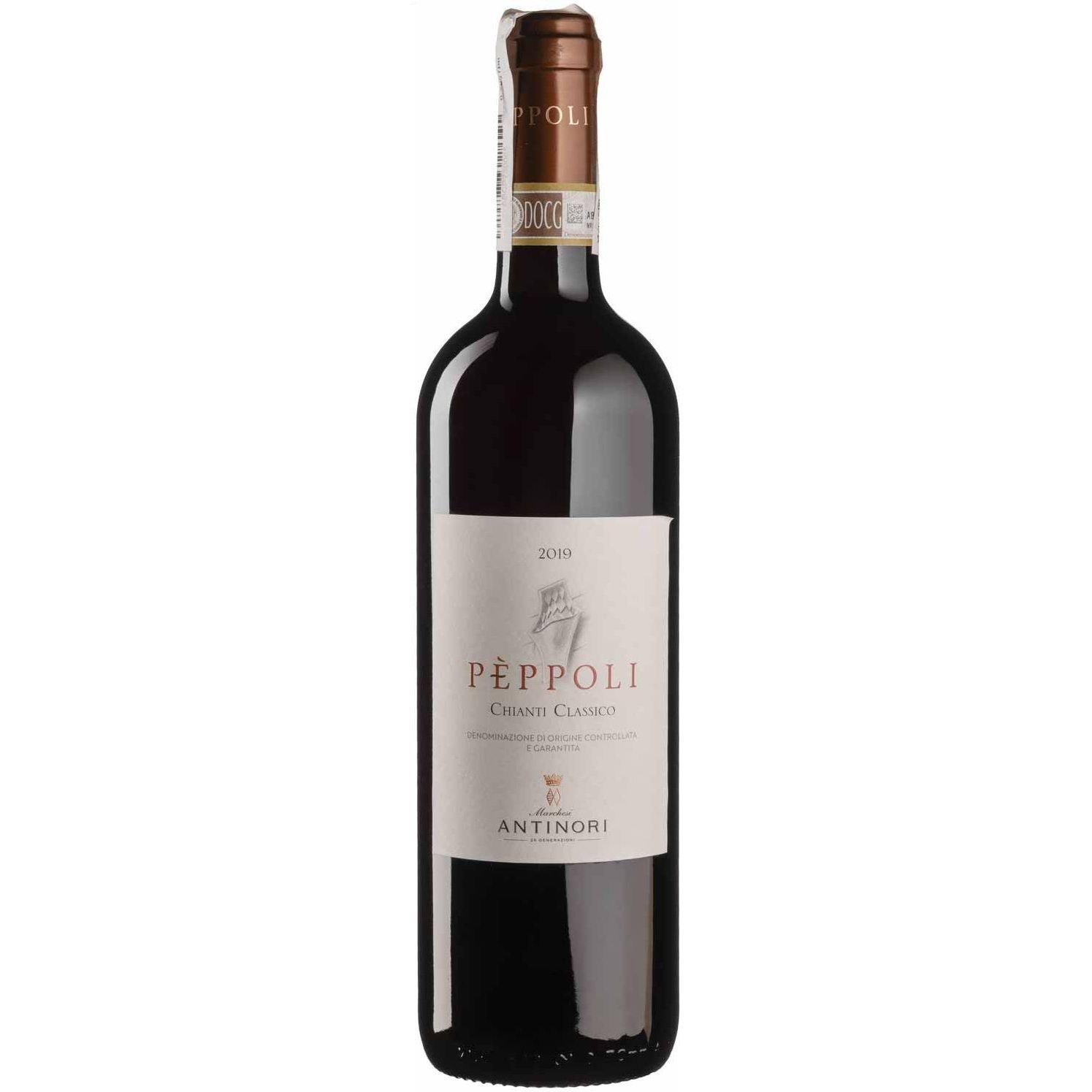 Вино Marchesi Antinori Peppoli Chianti Classico, красное, сухое, 0,75 л - фото 1