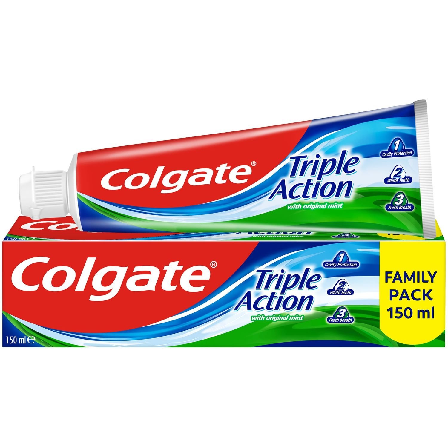 Зубна паста Colgate Colgate Triple Action Original Mint 150 мл - фото 3