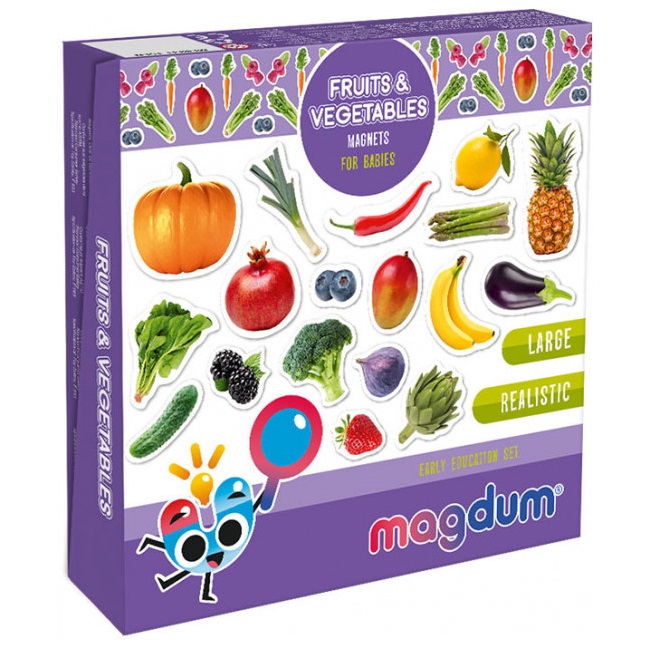 Магнитный набор Magdum Фрукты и овощи (ML4031-15 EN) - фото 1