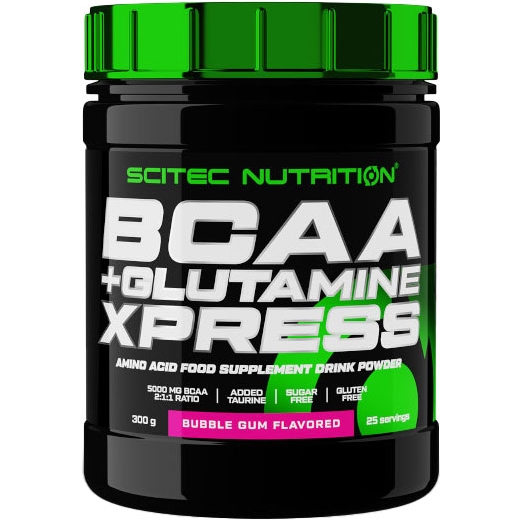 Амінокислота Scitec Nutrition BCAA+Glutamine Xpress Bubble gum 300 г - фото 1