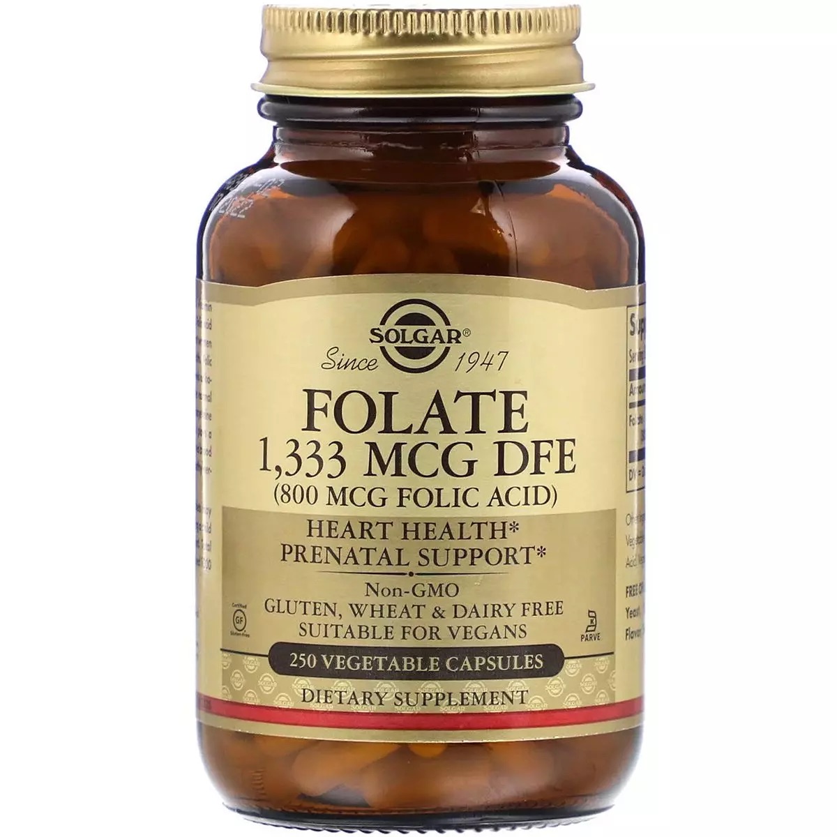 Фолієва кислота Solgar Folic Acid 800 мкг 250 капсул - фото 1