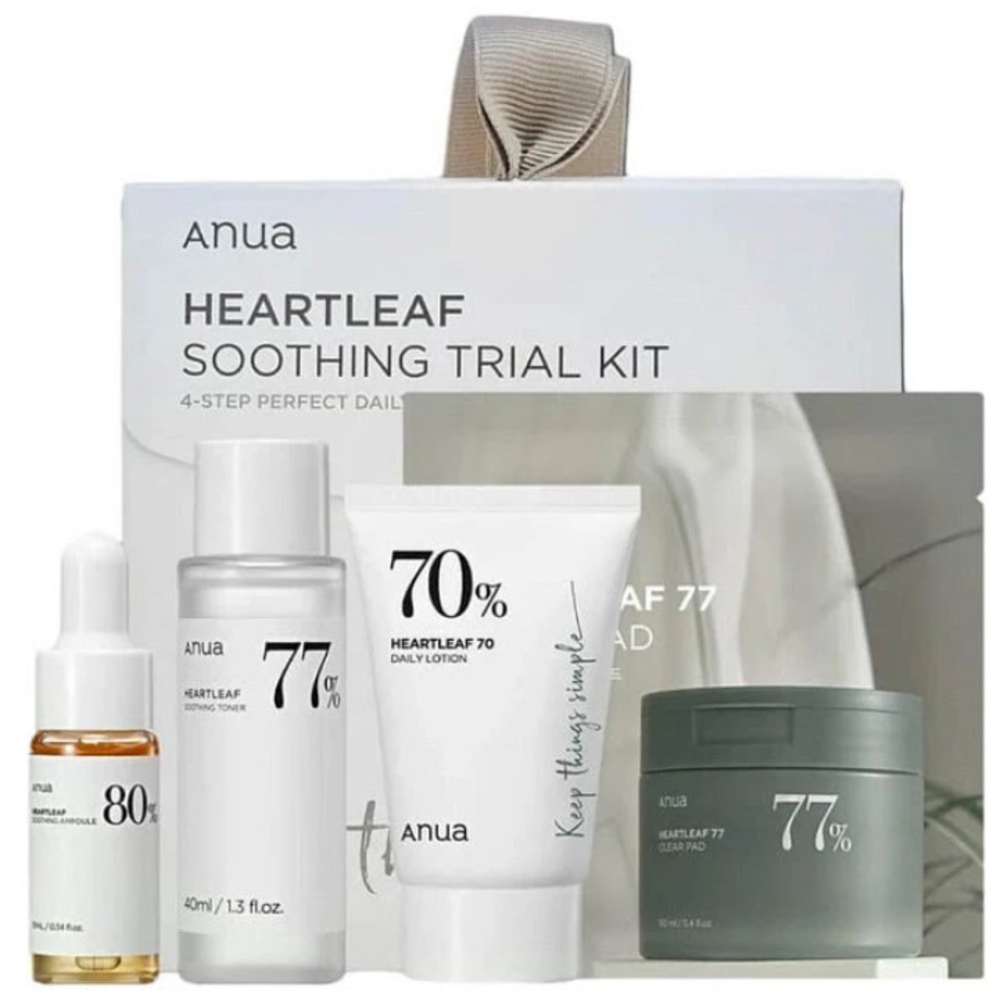 Набор мини версий по уходу за чувствительной кожей Anua Heartleaf Soothing Trial 4-Step Kit (BT20451) - фото 1