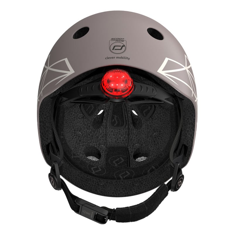 Шлем защитный Scoot and Ride, с фонариком, 45-51 см (XXS/XS), серый - фото 5
