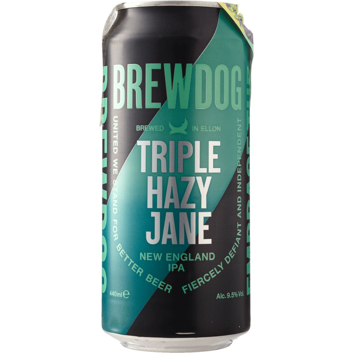 Пиво BrewDog Triple Hazy Jane светлое 9.5% 0.44 л ж/б - фото 1