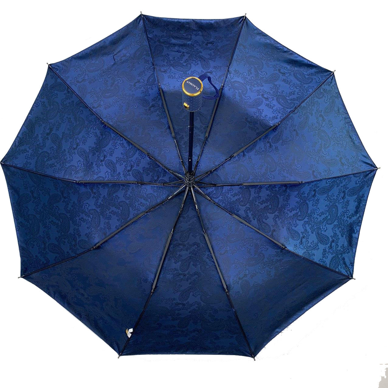 Жіноча складана парасолька напівавтомат Bellissima 102 см синя - фото 3